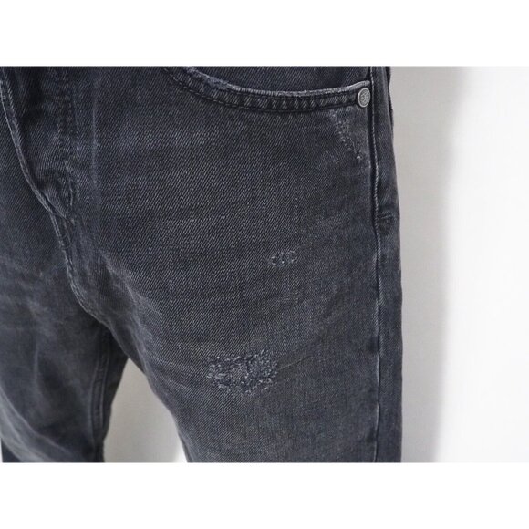 Just Cavalli Black Distressed Denim Studded Slim Leg Jeans, Size 30 - Picture 3 of 16